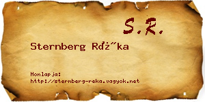 Sternberg Réka névjegykártya